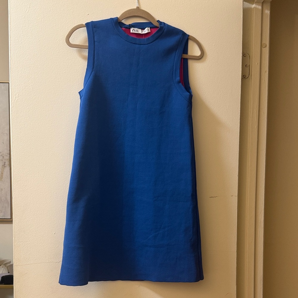 Zara Vibrant Blue Sleeveless Dress